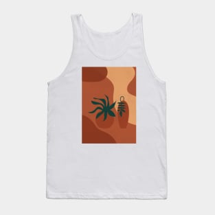 Boho, Terracotta, Botanical, Plant, Earth Tones Tank Top